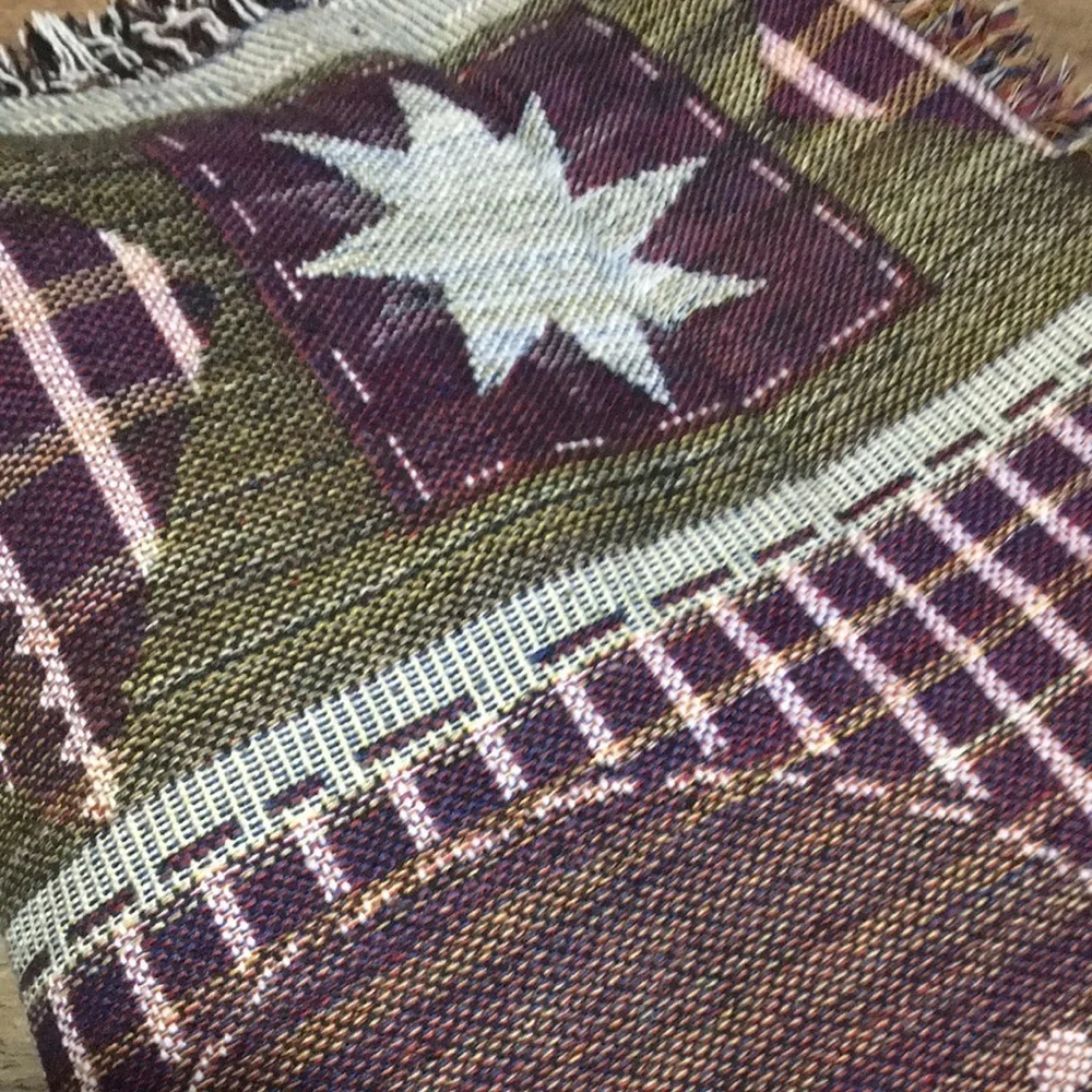 Vintage Blanket Good Friends/Angels Rustic Farmhouse Country Throw or Wall Decor